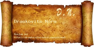 Draskovits Nóra névjegykártya