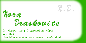 nora draskovits business card